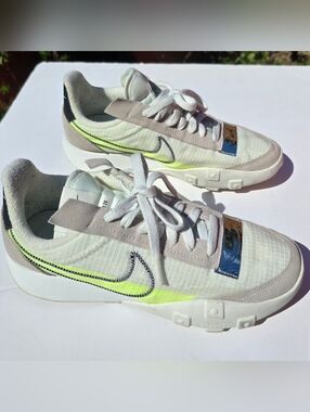 Nike Waffle Racer 2X Crater White Volt Sneakers Men’s Low Top Shoes Size 8